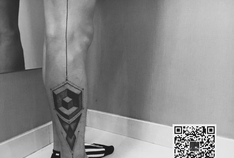 点刺几何 · 死亡直线纹身图片