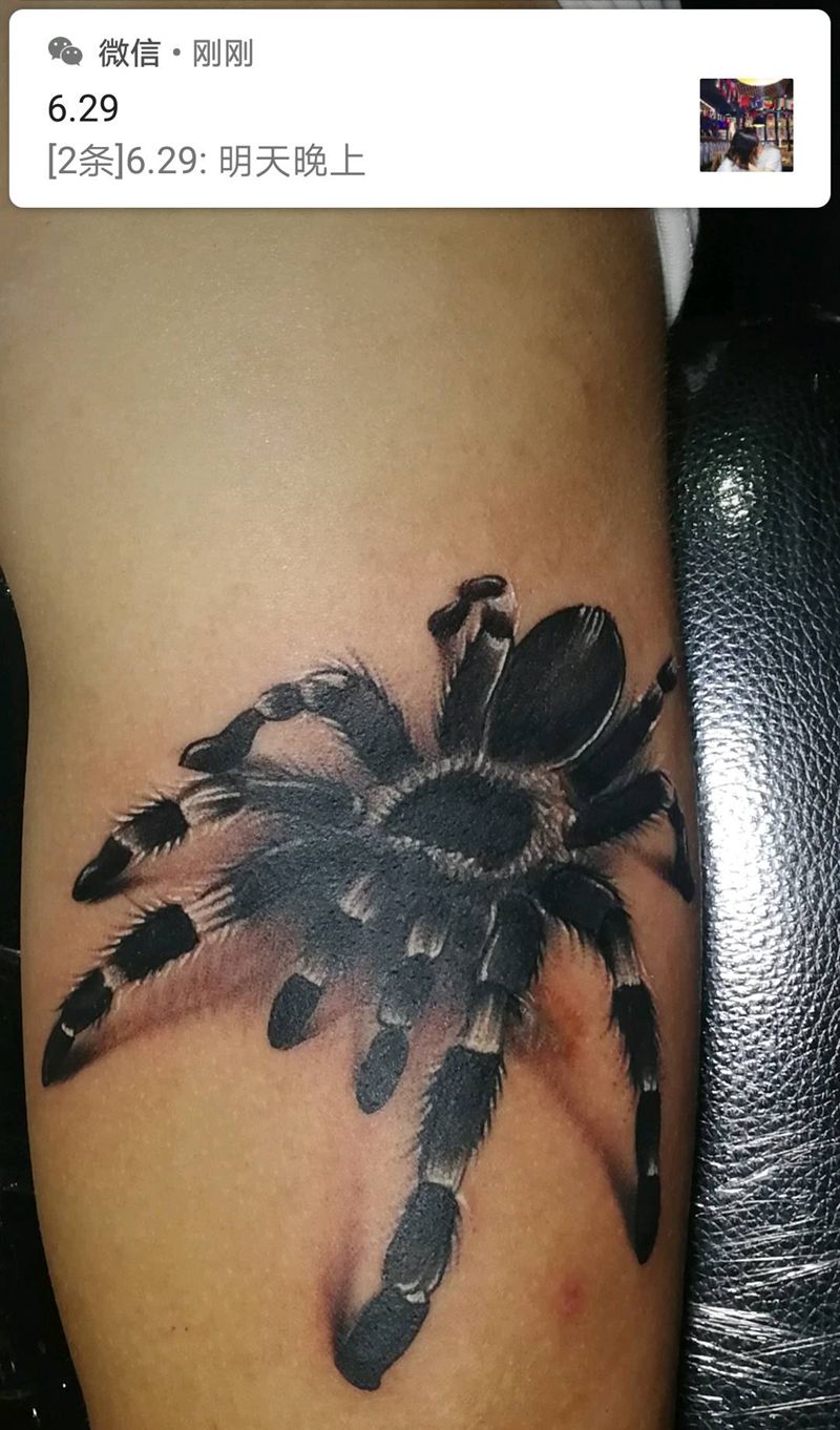 蜘蛛纹身图片_手臂传统动物天台盘古盘古脏辫成品纹身图案