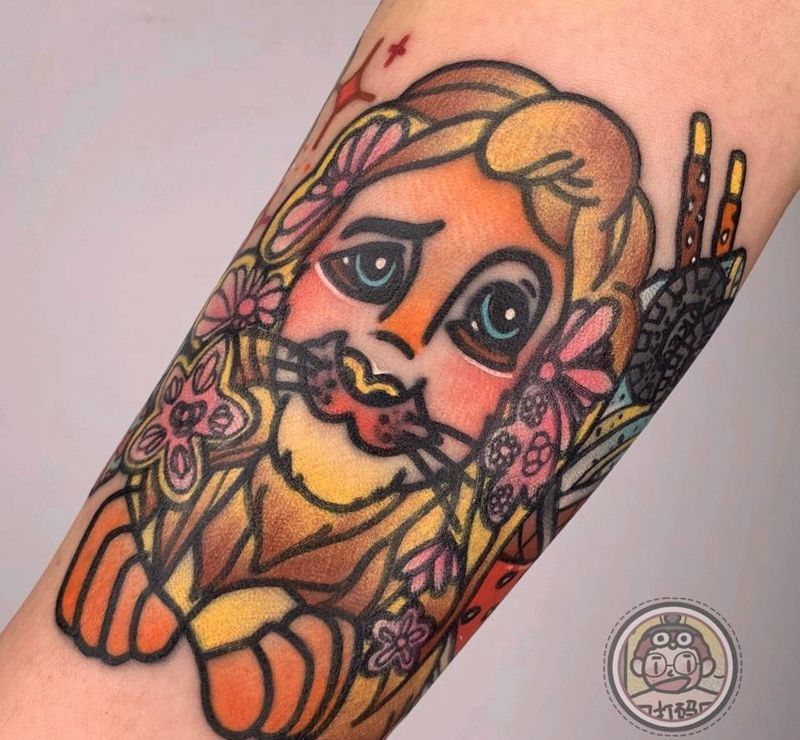 小狮子 修改作品纹身图片_手臂纹身图案