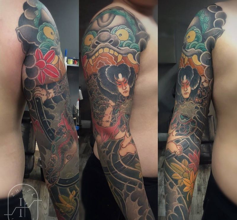 张顺破水门纹身图片