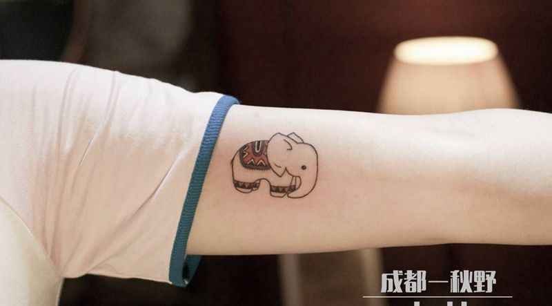 小象纹身图片