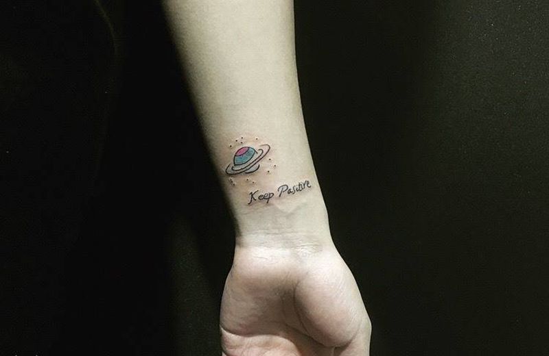 小小星球纹身图片_原创成品手臂纹身图案