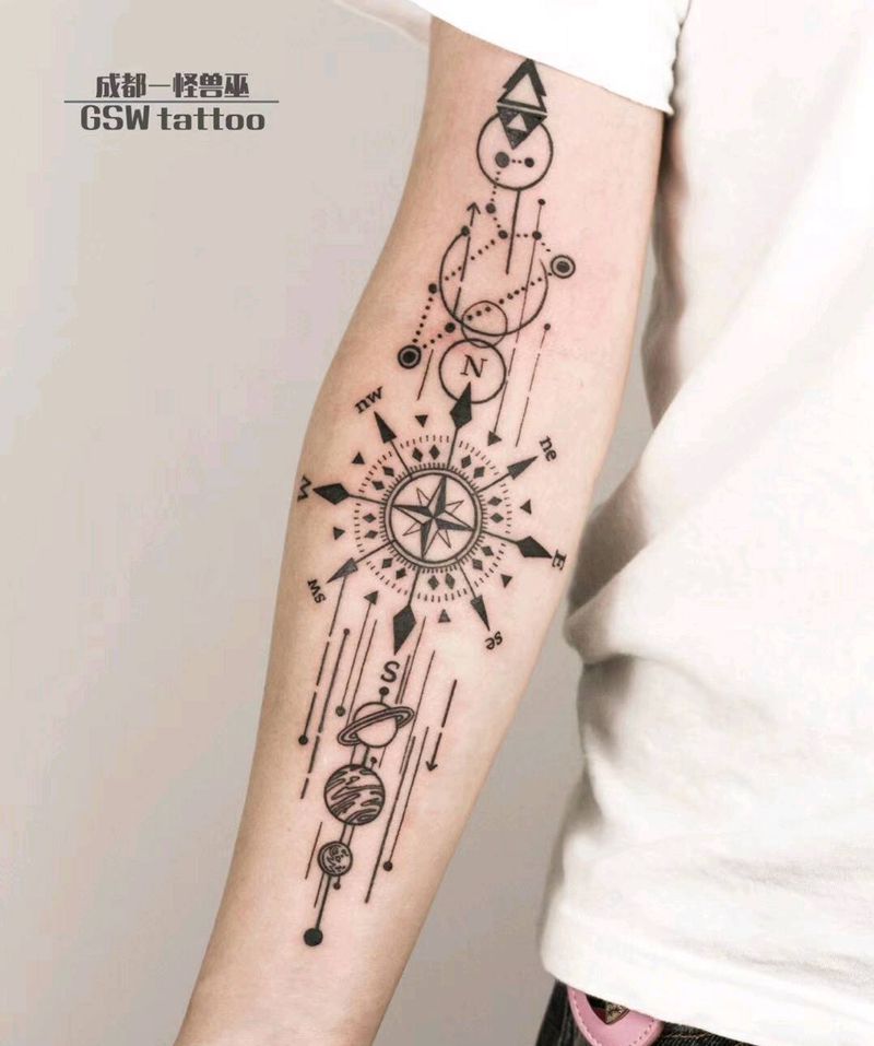 几何纹身图片_手臂纹身图案