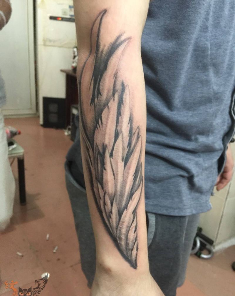 羽毛纹身图片