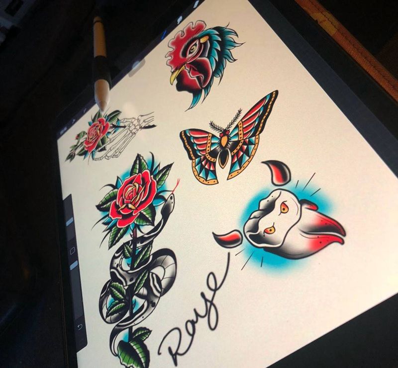 Old school纹身图片_Old School纹身图案