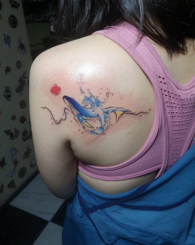 自由纹身图片_背部纹身图案