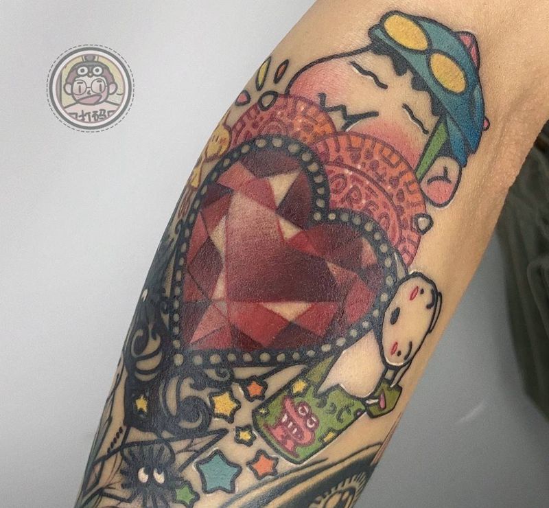 蜡笔小新 修改添加纹身图片_手臂New School纹身图案