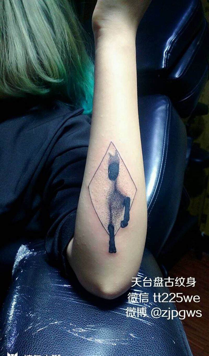 马？驴？纹身图片