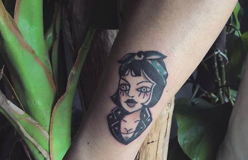 这个杀手不太冷纹身图片_手臂Old School纹身图案