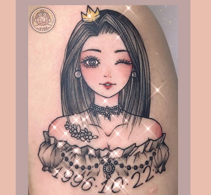 卡通人物纹身图片_手臂New School纹身图案