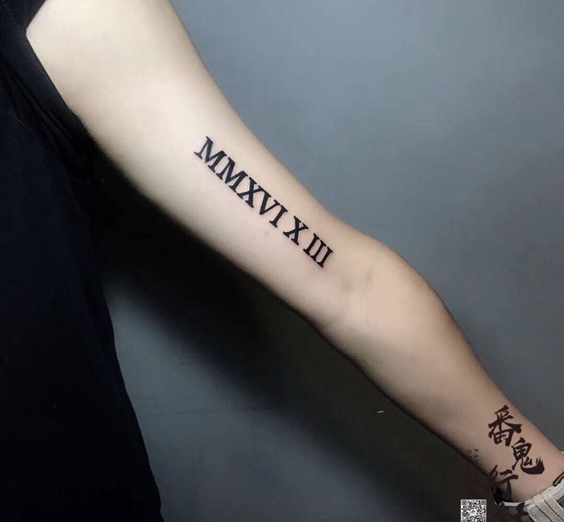 罗马数字纹身图片