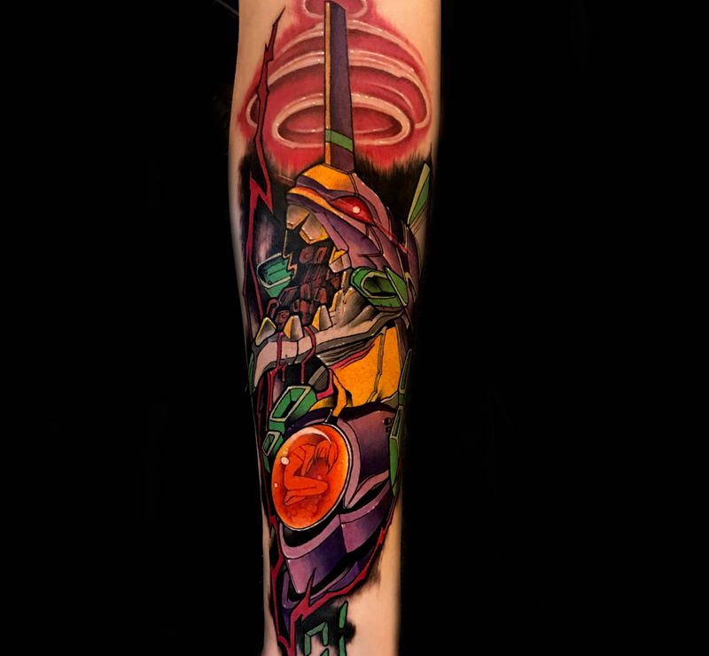 Eva纹身图片_手臂New School纹身图案