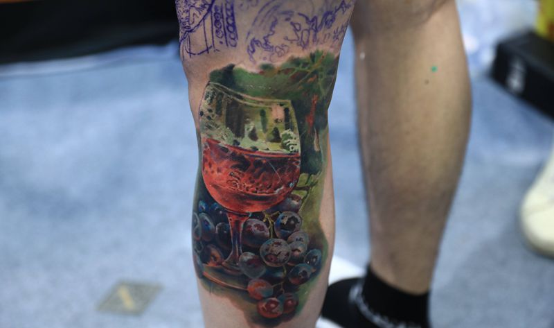 合作作品纹身图片_腿部臀部欧美写实纹身图案