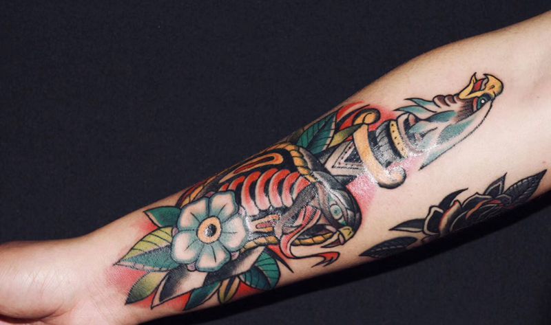 old school纹身图片_手臂Old School