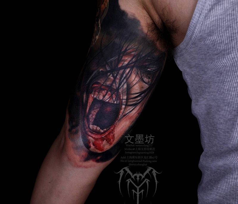 人物纹身图片_手臂欧美写实纹身图案