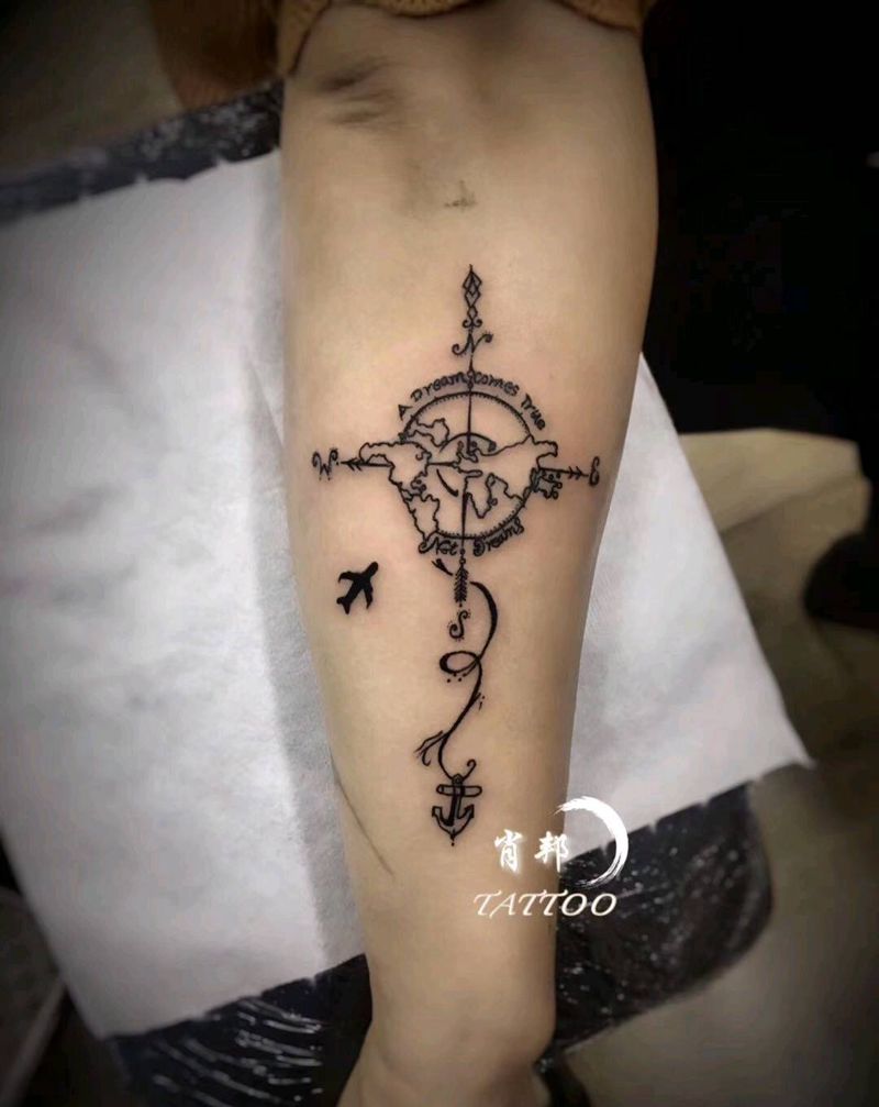 小作纹身图片_手臂几何纹身图案