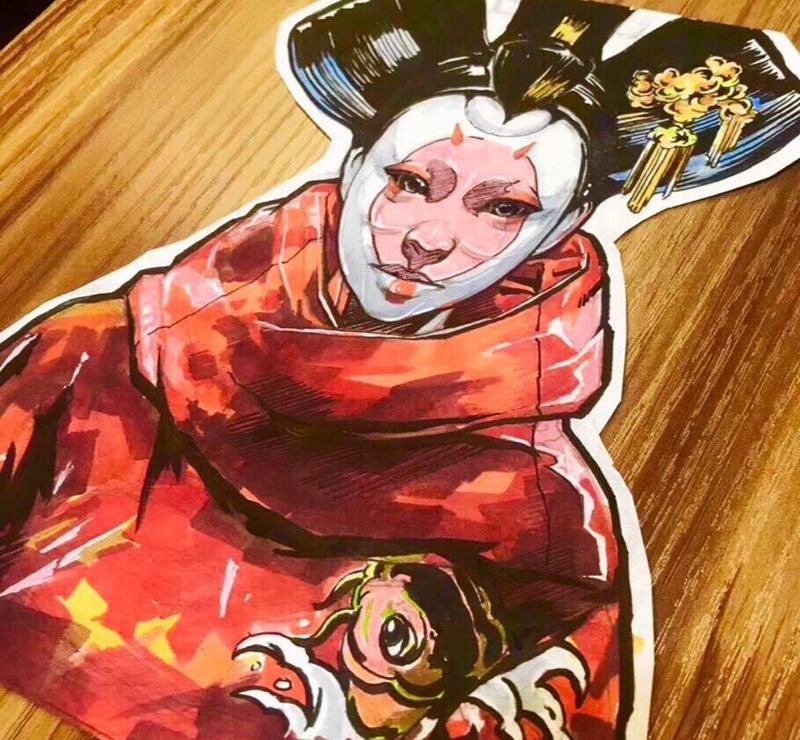 机器艺伎纹身图片