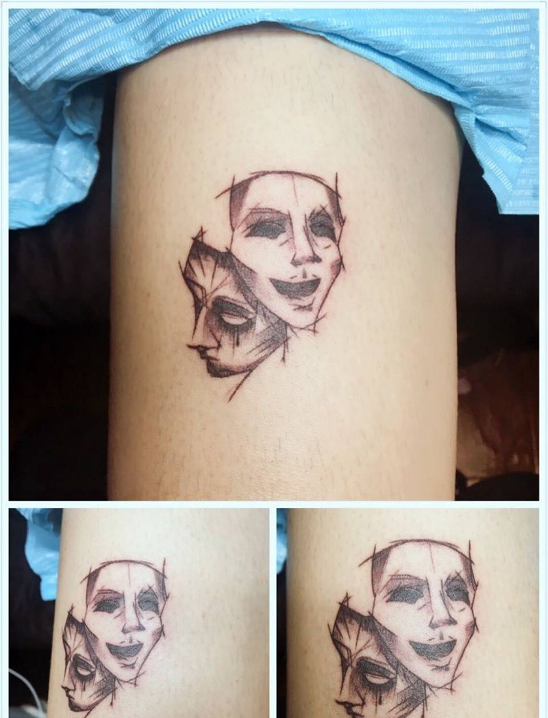 面具纹身图片