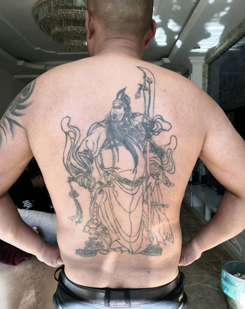 关老爷重生记（未完成）纹身图片_背部新传统关公纹身图案