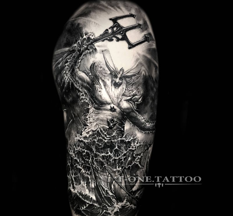 T-one纹身图片_手臂欧美写实纹身图案
