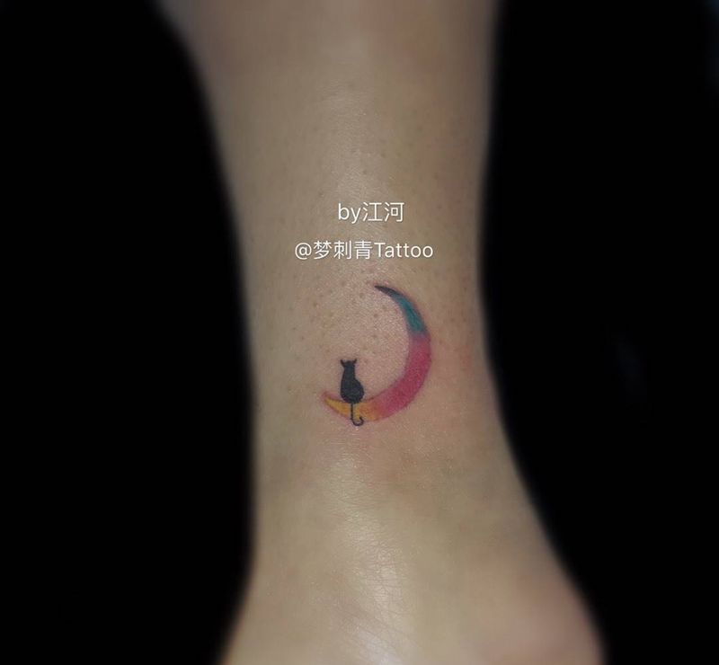 小清新纹身图片_成品腿部脚部清新欧美动物静物纹身图案