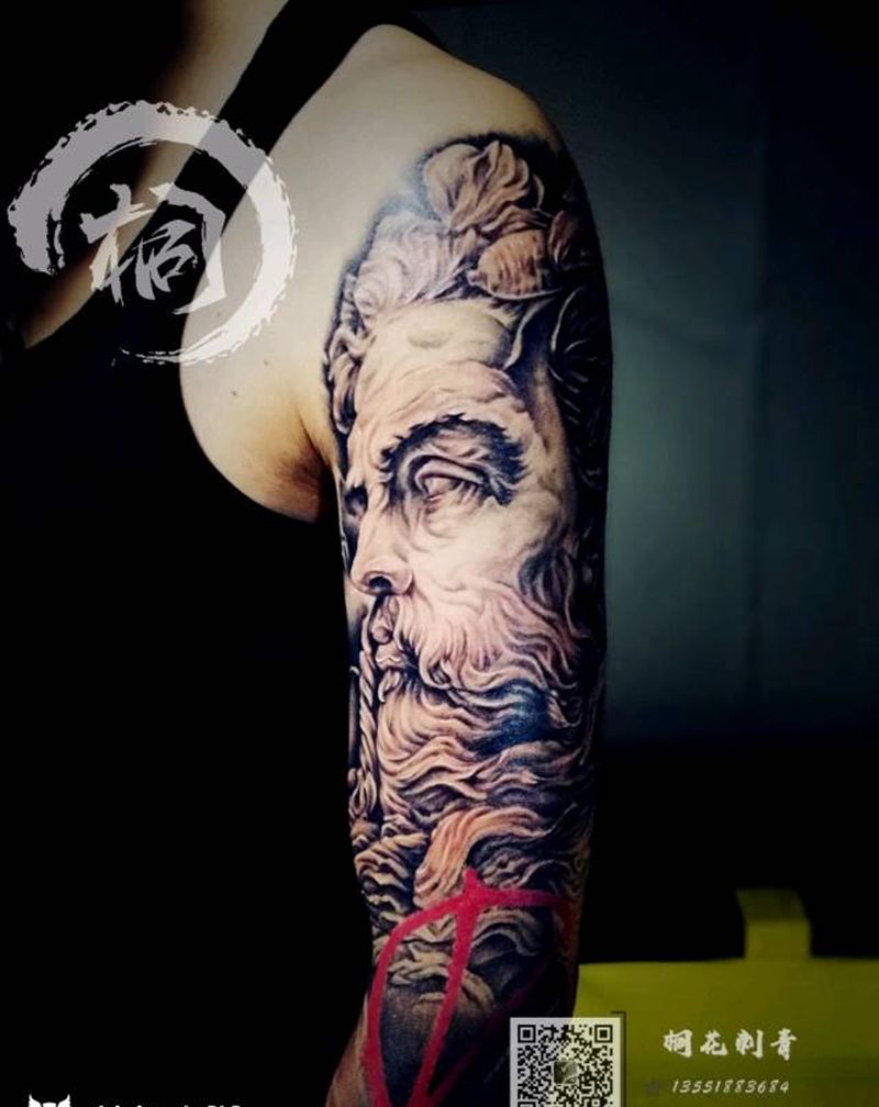 波塞冬纹身图片