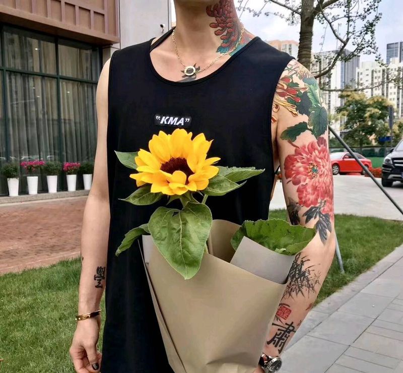 国画风纹身图片_手臂水墨纹身图案