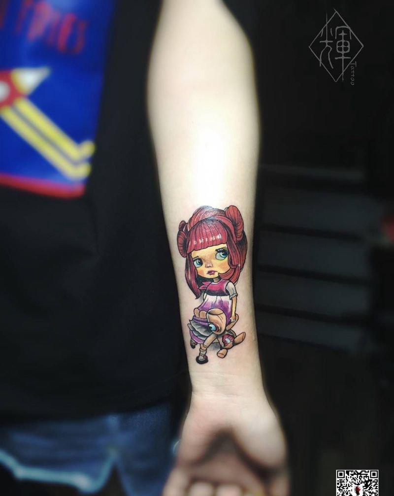 哥特萝莉遮盖纹身图片