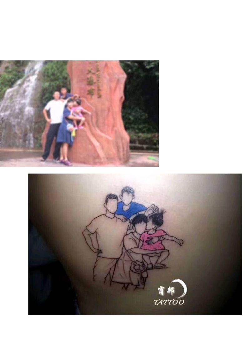 照片简笔画纹身图片