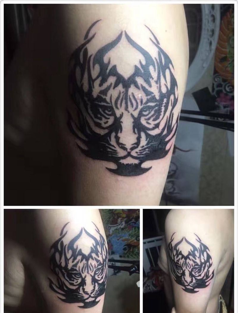 老虎图腾纹身图片