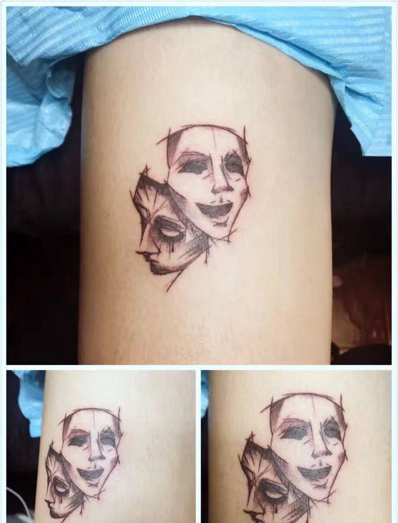 面具纹身图片