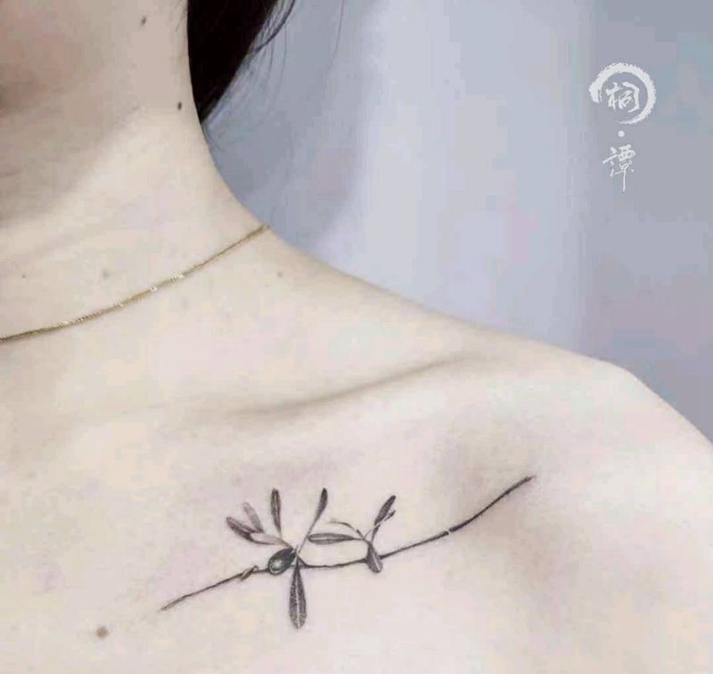 橄榄枝纹身图片