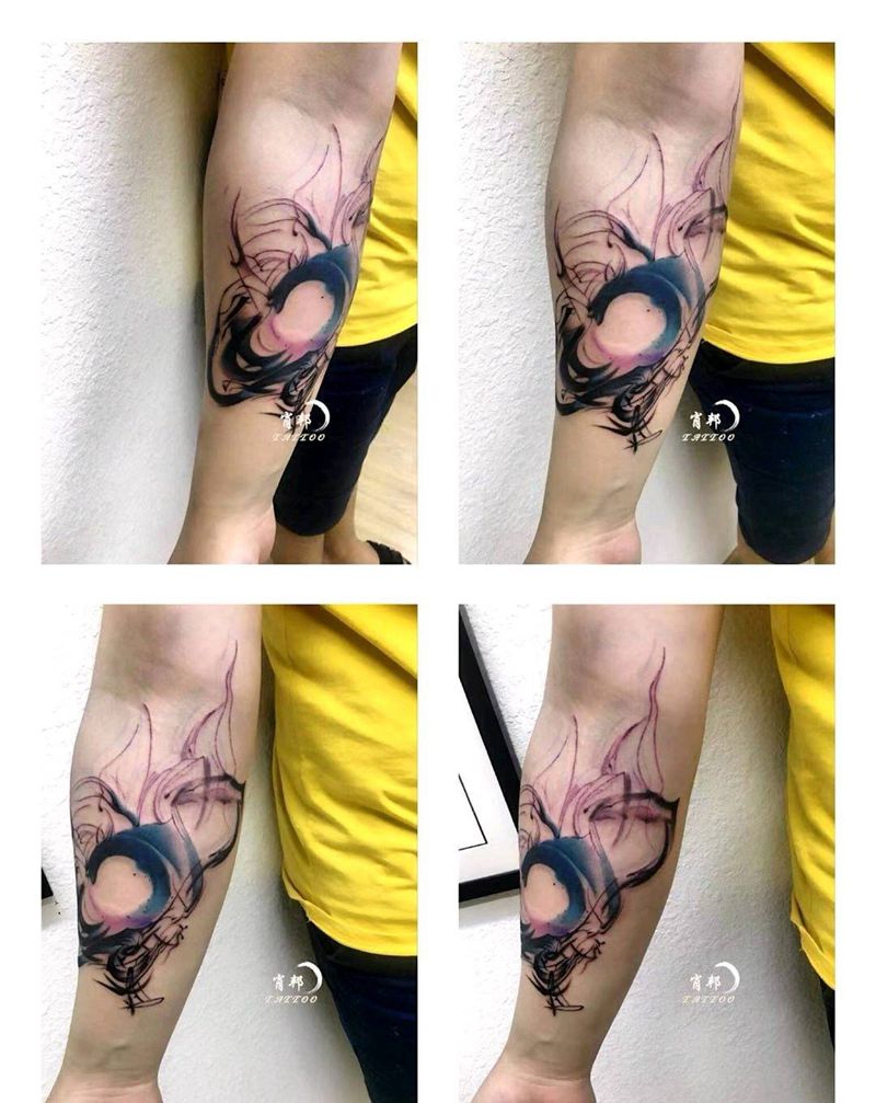 小臂抽象纹身图片