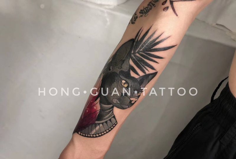 oldshool拼接纹身图片_手臂Old School纹身图案