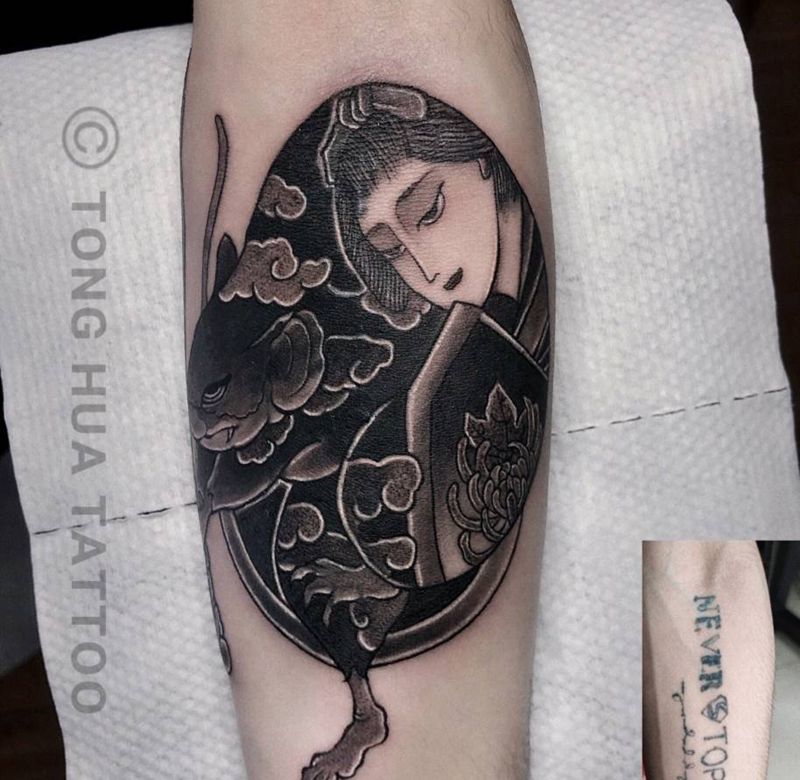 遮盖图一枚纹身图片_手臂纹身图案