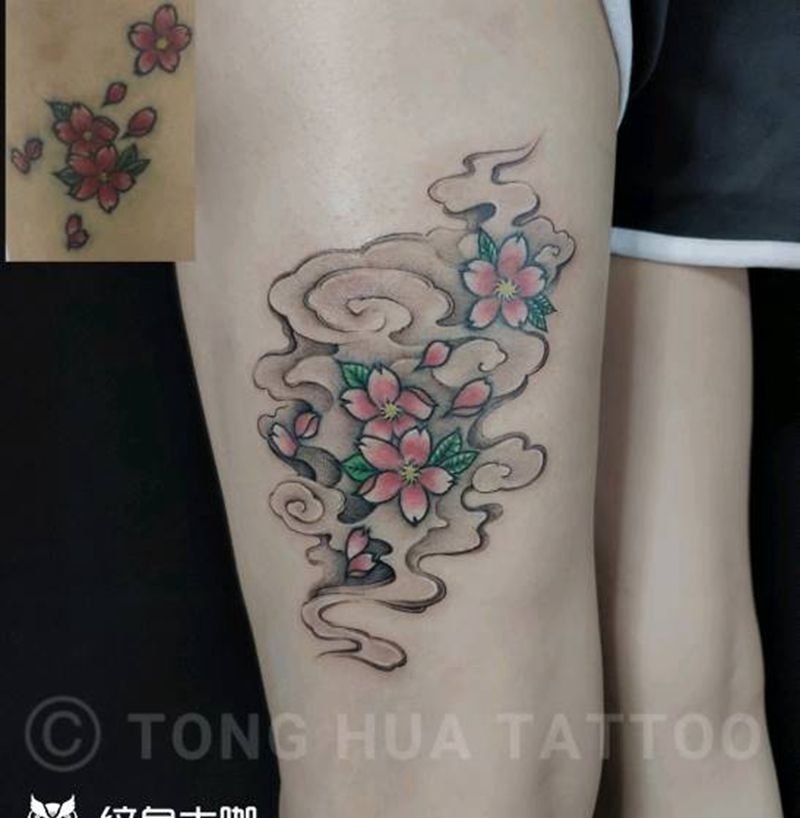 旧图修改纹身图片_腿部点刺纹身图案