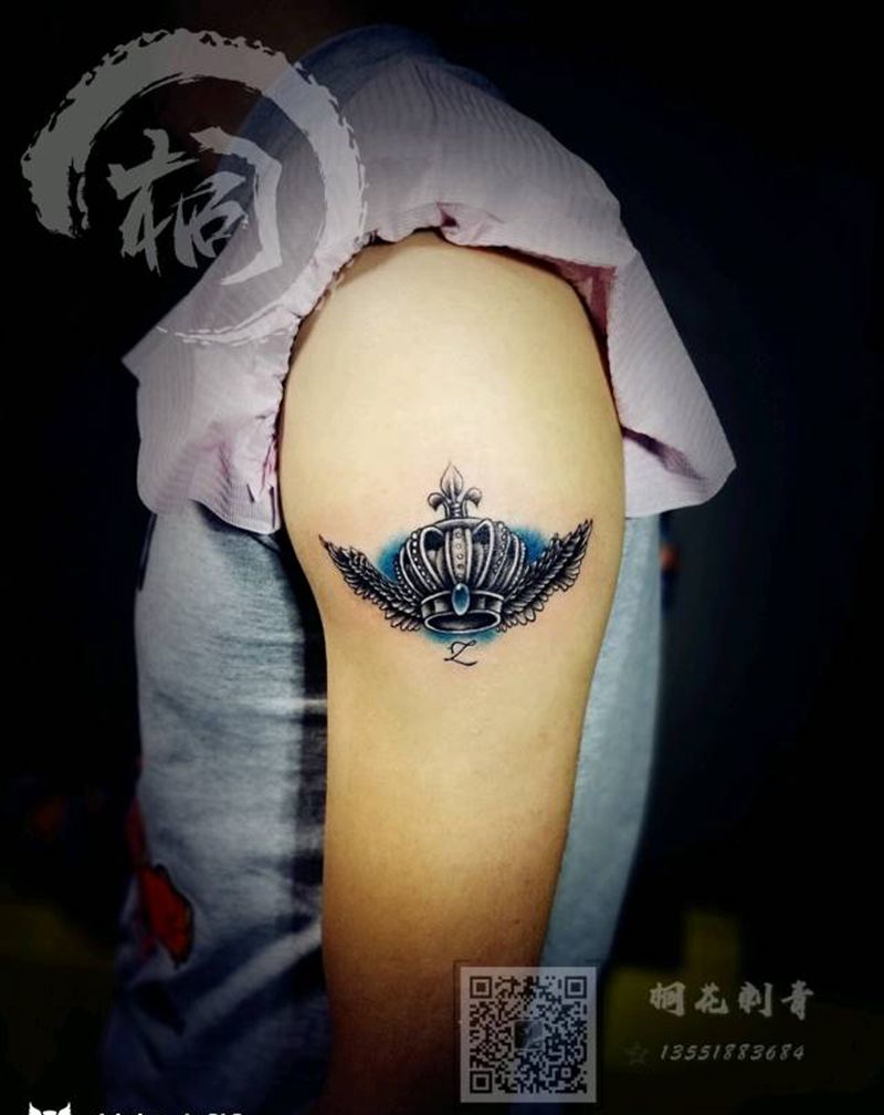 自由皇冠纹身图片