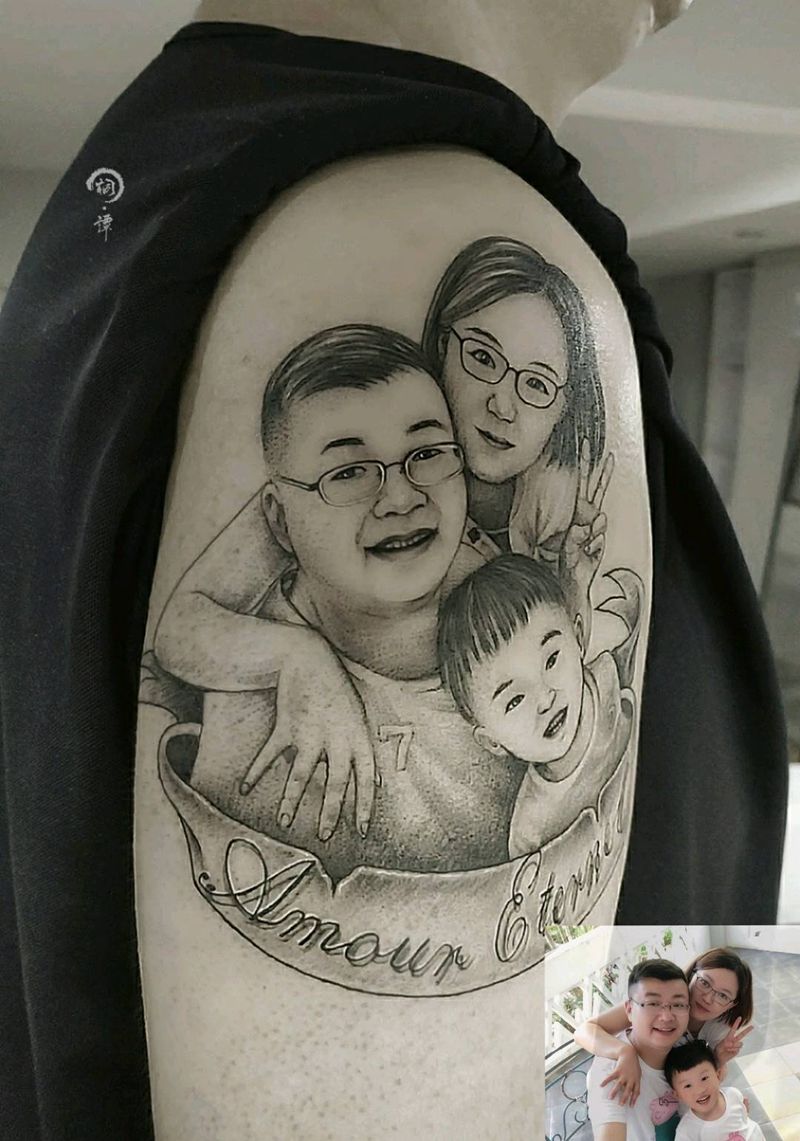 肖像纹身图片_手臂欧美写实纹身图案