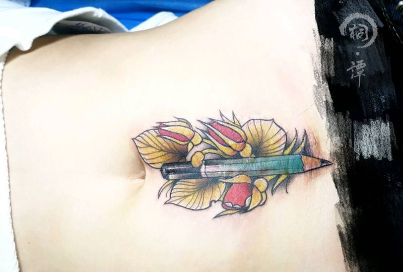剖腹产纹身图片