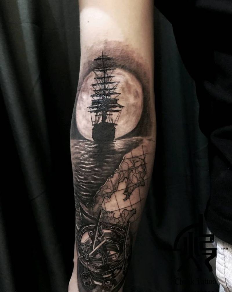 仍怜故乡水纹身图片