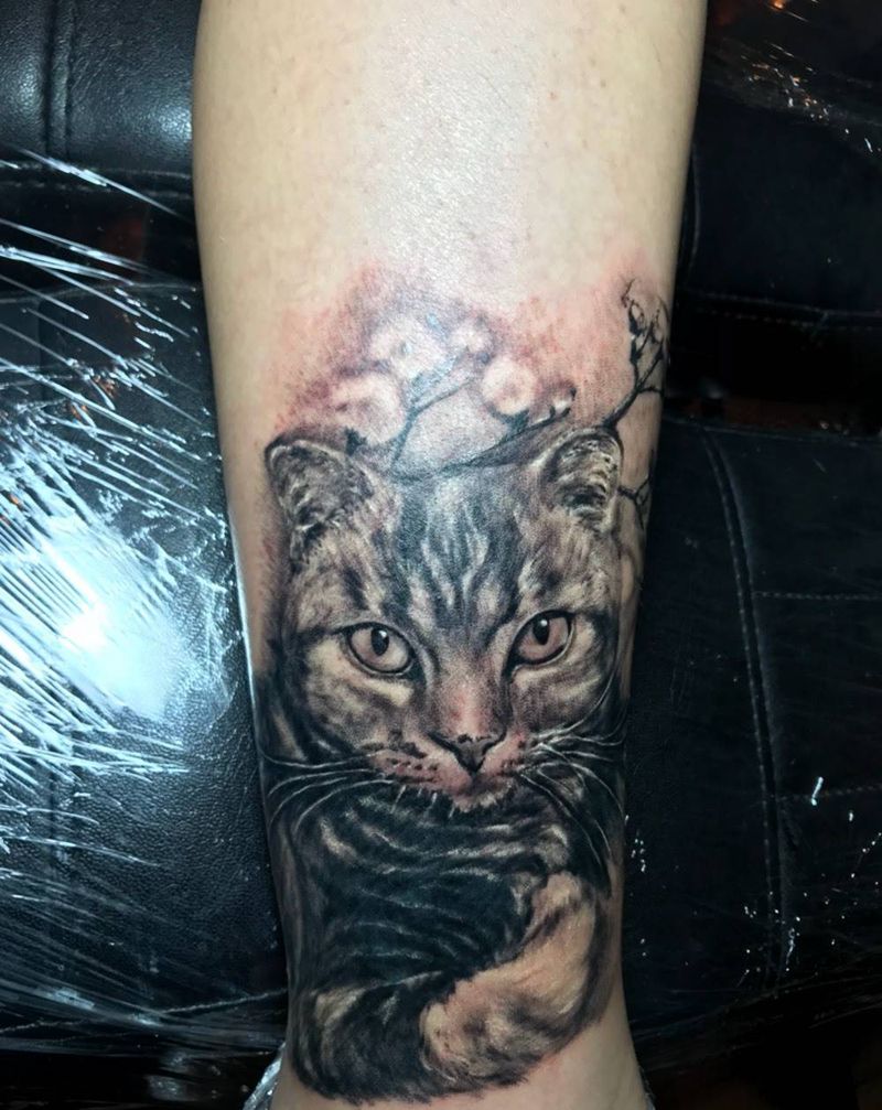 猫纹身图片