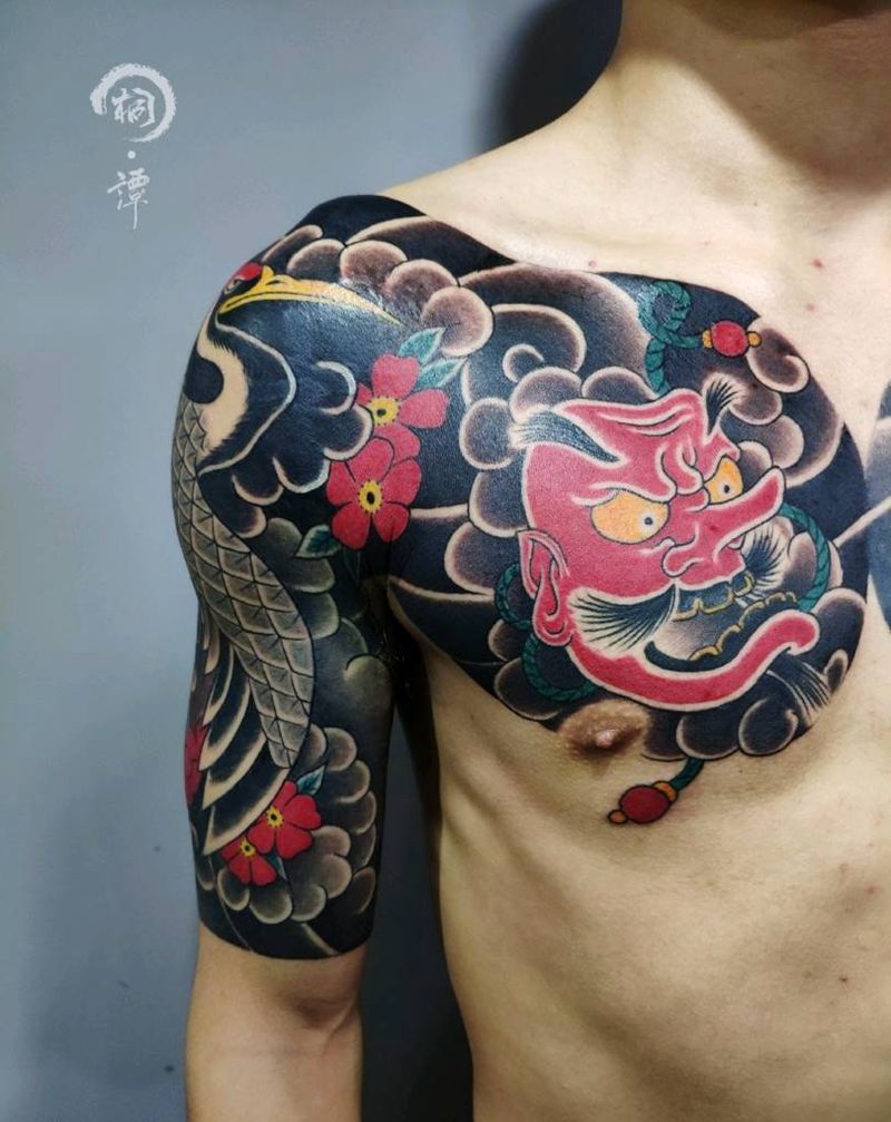 日式半胛纹身图片