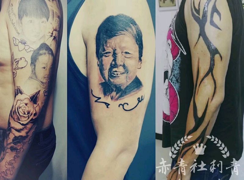纹身故事纹身图片_手臂腿部欧美写实新传统纹身图案