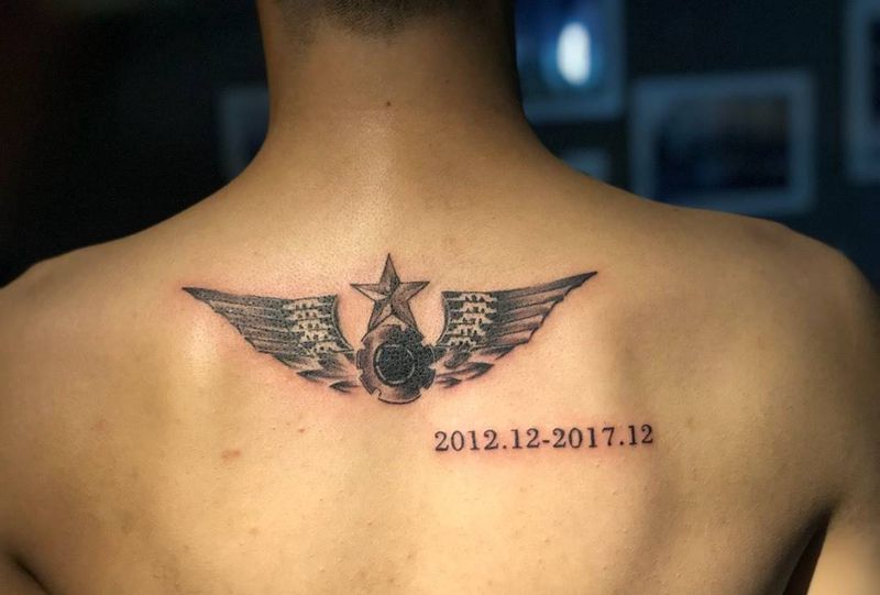 陆军胸章纹身图片