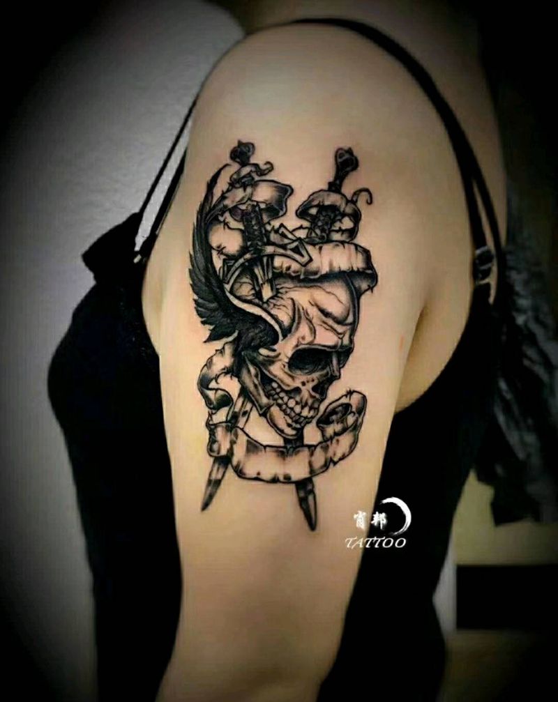 骷髅纹身图片