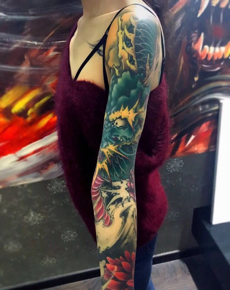 毛毛作品纹身图片