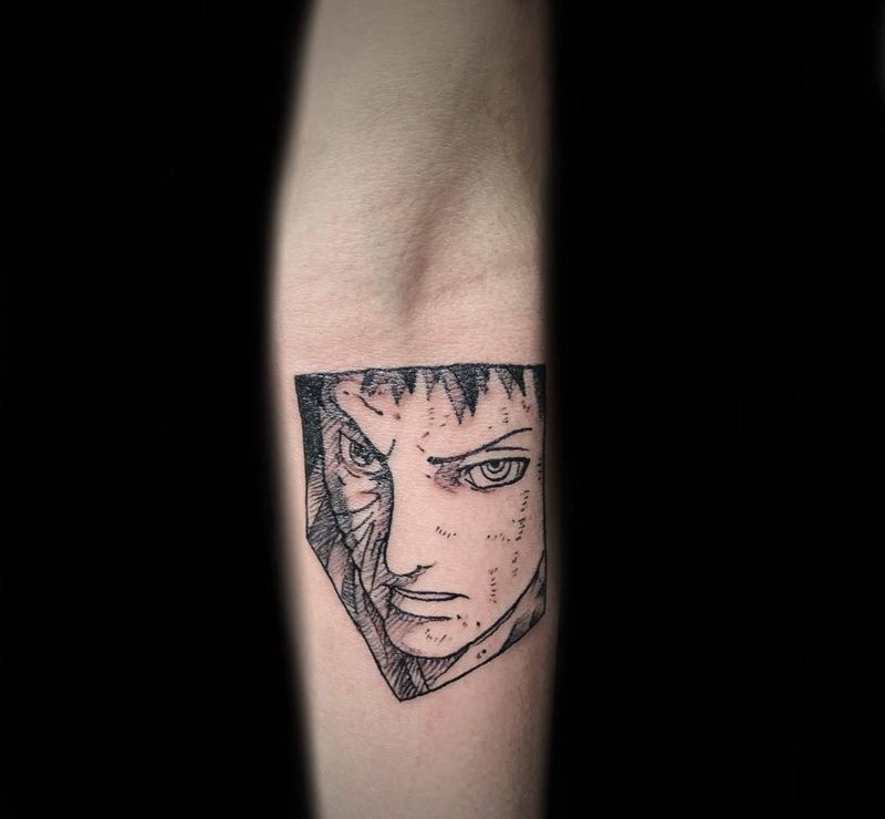 带土纹身图片_手臂点刺图腾纹身图案