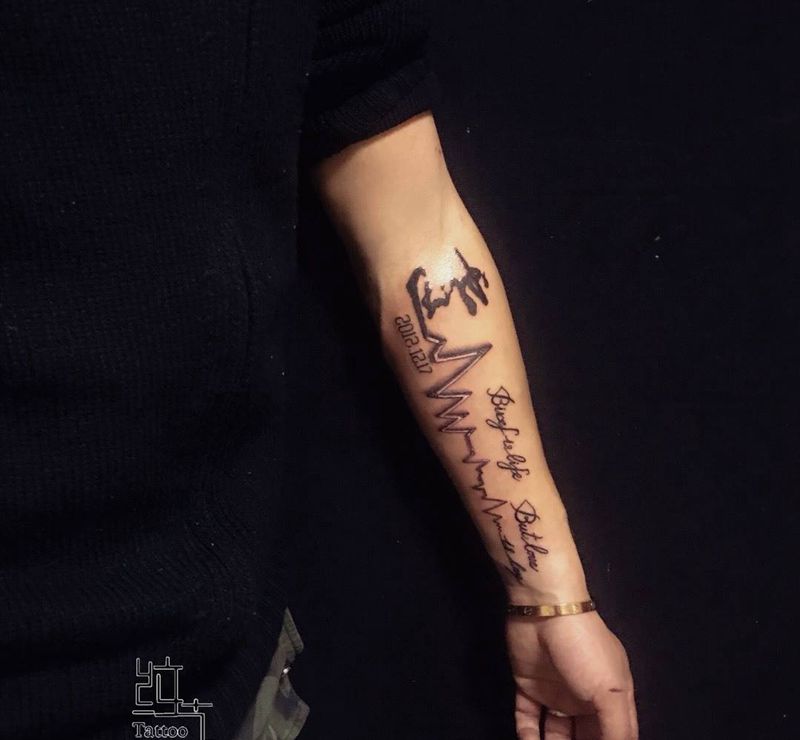 生命虽短爱却绵长纹身图片_成品手臂清新字符原创私人定制原创手稿纹身图案