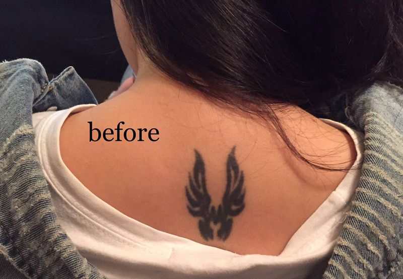 遮盖纹身图片_背部纹身图案