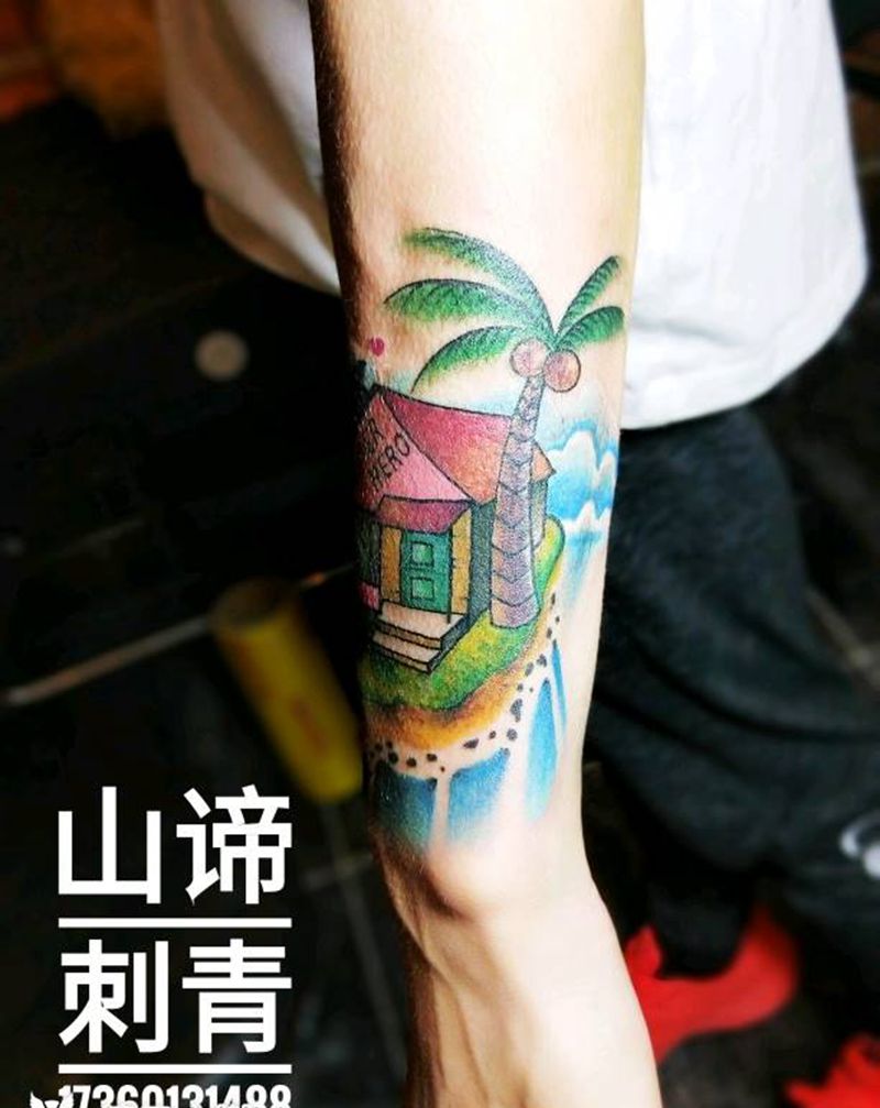 school 房子与超级英雄纹身图片